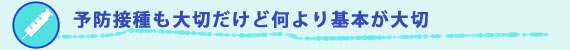 予防接種も大切だけど何よりも基本が大切